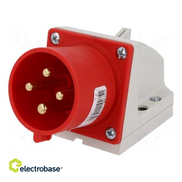 Connector: AC supply 3-phase | socket | male | 32A | 400VAC | IEC 60309 image 1