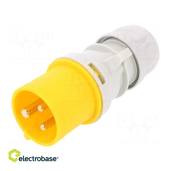Connector: AC supply | plug | male | 16A | 110VAC | IP44 | Layout: 2P+PE image 1