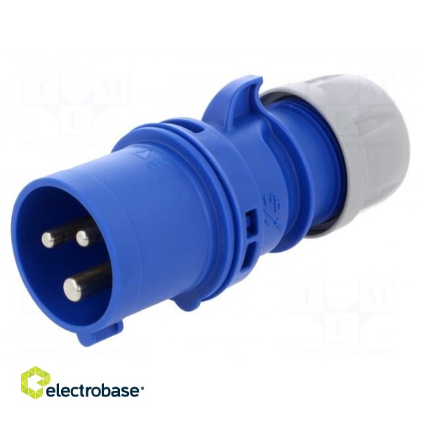 Connector: AC supply | plug | male | 16A | 230VAC | IEC 60309 | IP44 image 1