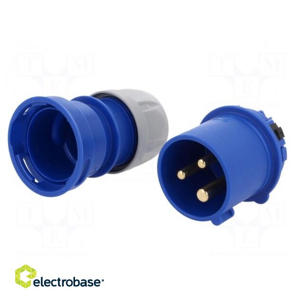 Connector: AC supply | plug | male | 16A | 230VAC | IEC 60309 | IP44 image 2