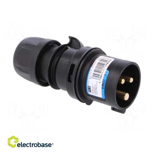 Connector: AC supply | plug | male | 16A | 230VAC | IP44 | Layout: 2P+PE image 8