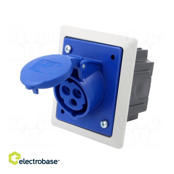 Connector: AC supply | socket | female | 16A | 400VAC | IP44,IP54 | PIN: 3 фото 1