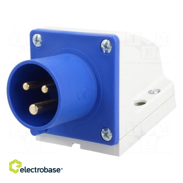 Connector: AC supply | socket | male | 16A | 230VAC | IEC 60309 | IP44 фото 1