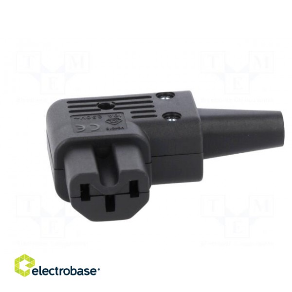 Connector: AC supply | plug | female | 10A | 250VAC | IEC 60320 | 10mm фото 9