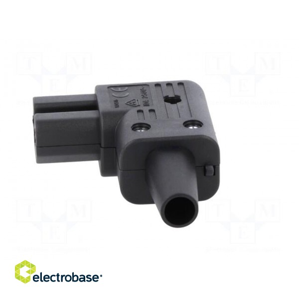 Connector: AC supply | plug | female | 10A | 250VAC | IEC 60320 | 10mm фото 3