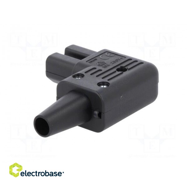 Connector: AC supply | plug | female | 10A | 250VAC | IEC 60320 | 10mm фото 4