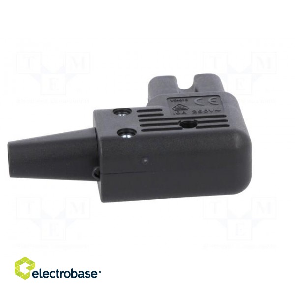 Connector: AC supply | plug | female | 10A | 250VAC | IEC 60320 | 10mm фото 5