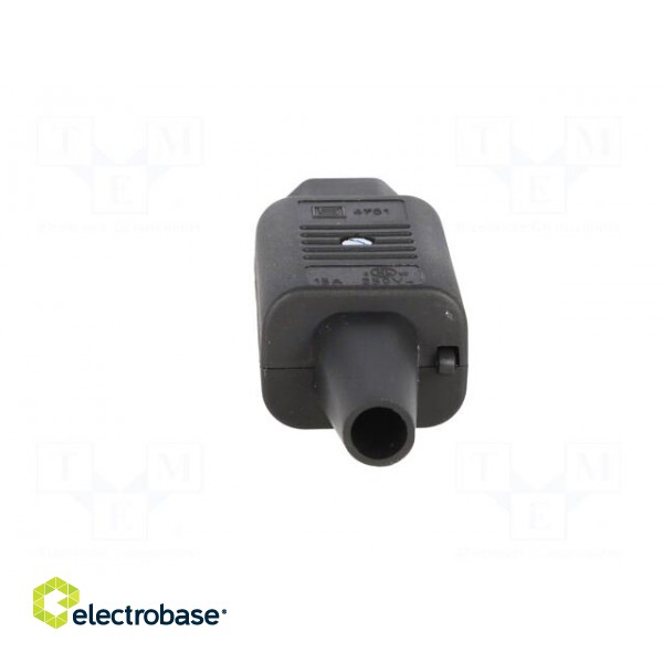 Connector: AC supply | plug | female | 10A | 250VAC | IEC 60320 | 8.5mm paveikslėlis 5