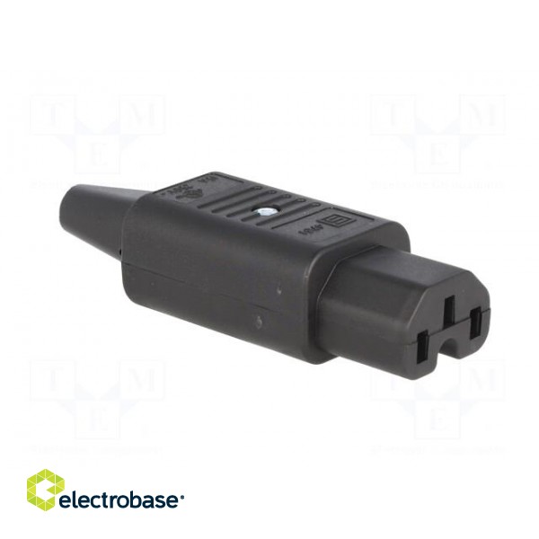 Connector: AC supply | plug | female | 10A | 250VAC | IEC 60320 | 8.5mm paveikslėlis 8