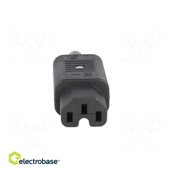 Connector: AC supply | plug | female | 10A | 250VAC | IEC 60320 | 8.5mm paveikslėlis 9