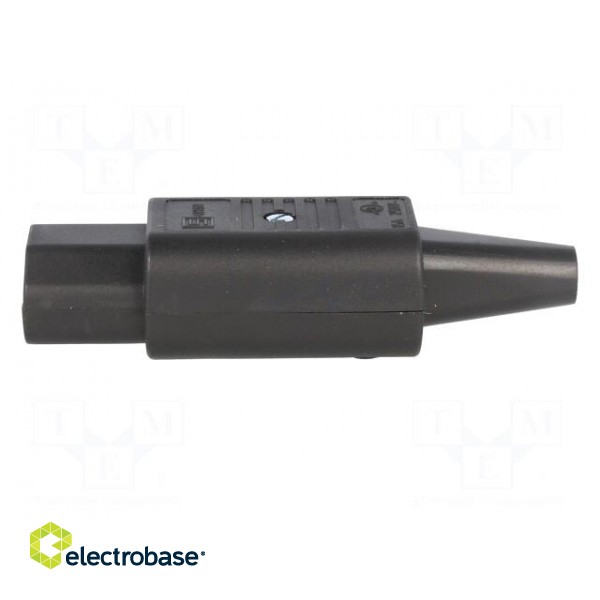 Connector: AC supply | plug | female | 10A | 250VAC | IEC 60320 | 8.5mm paveikslėlis 3
