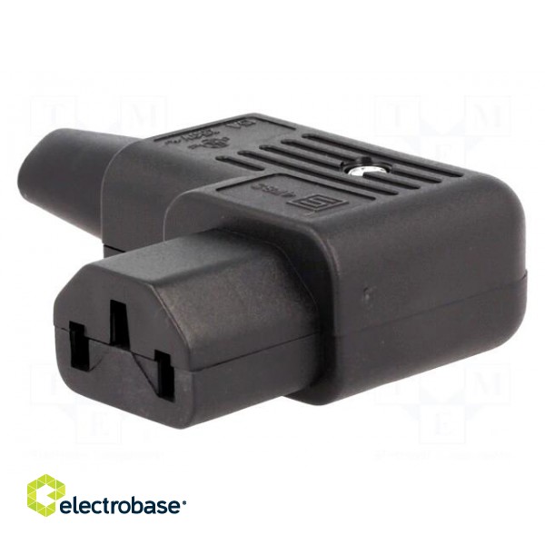 Connector: AC supply | plug | female | 10A | 250VAC | IEC 60320 | C13 (F) image 1
