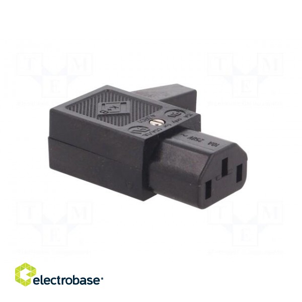 Connector: AC supply | plug | female | 10A | 250VAC | IEC 60320 | C13 (F) image 8