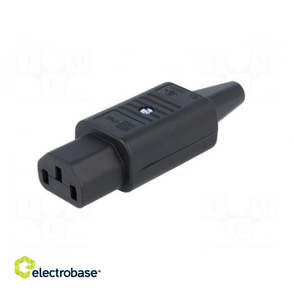 Connector: AC supply | plug | female | 10A | 250VAC | IEC 60320 | C13 (F) image 2