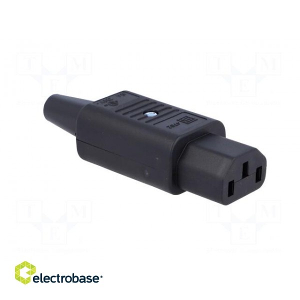 Connector: AC supply | plug | female | 10A | 250VAC | IEC 60320 | C13 (F) image 8