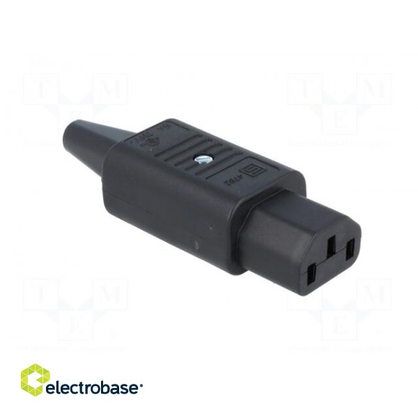 Connector: AC supply | plug | female | 10A | 250VAC | IEC 60320 | C13 (F) image 8