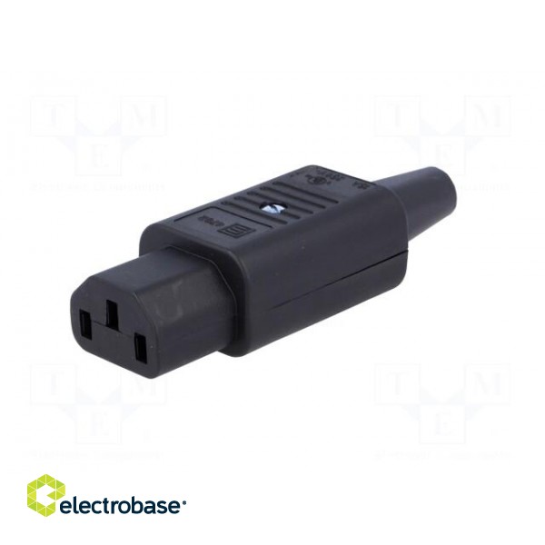 Connector: AC supply | plug | female | 10A | 250VAC | IEC 60320 | C13 (F) image 2
