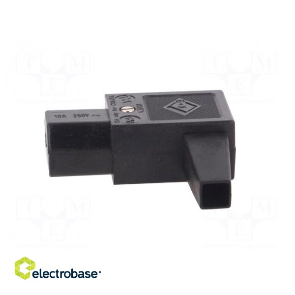 Connector: AC supply | plug | female | 10A | 250VAC | IEC 60320 | C13 (F) фото 3