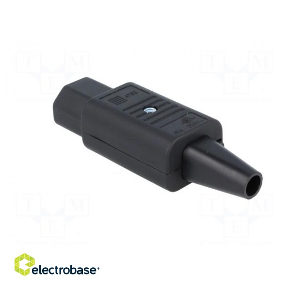 Connector: AC supply | plug | female | 10A | 250VAC | IEC 60320 | C13 (F) image 4