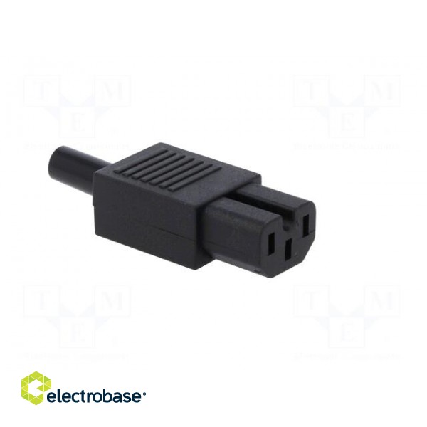 Connector: AC supply | plug | female | 10A | 250VAC | IEC 60320 | C15 image 8