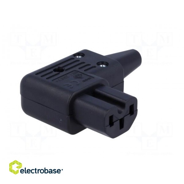 Connector: AC supply | plug | female | 10A | 250VAC | IEC 60320 | right фото 8