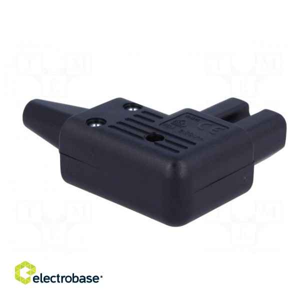 Connector: AC supply | plug | female | 10A | 250VAC | IEC 60320 | right фото 6