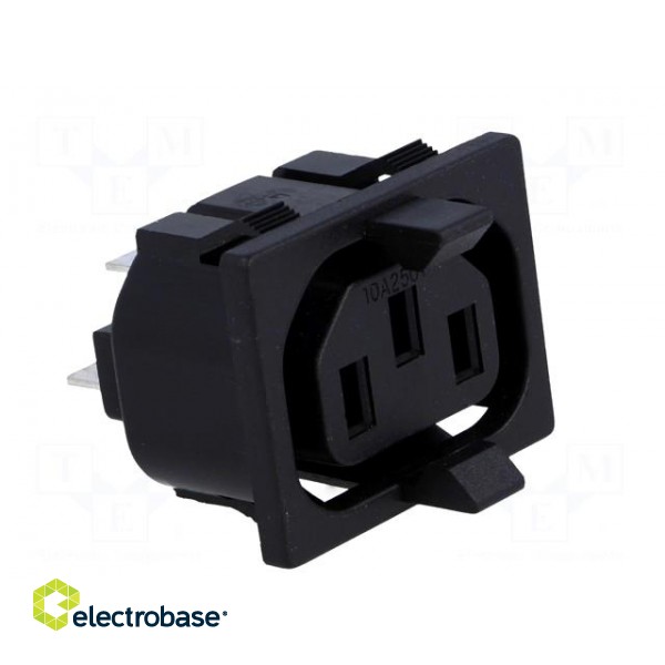 Connector: AC supply | socket | female | 10A | 250VAC | IEC 60320 image 8