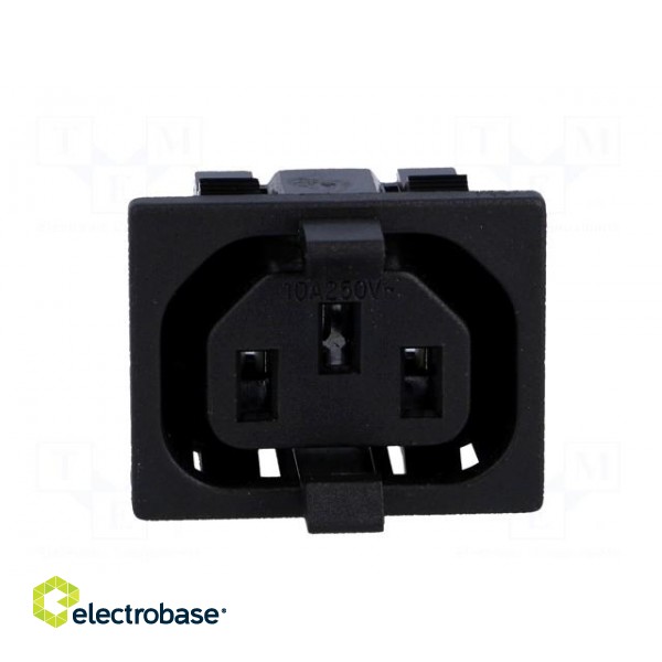 Connector: AC supply | socket | female | 10A | 250VAC | IEC 60320 paveikslėlis 9