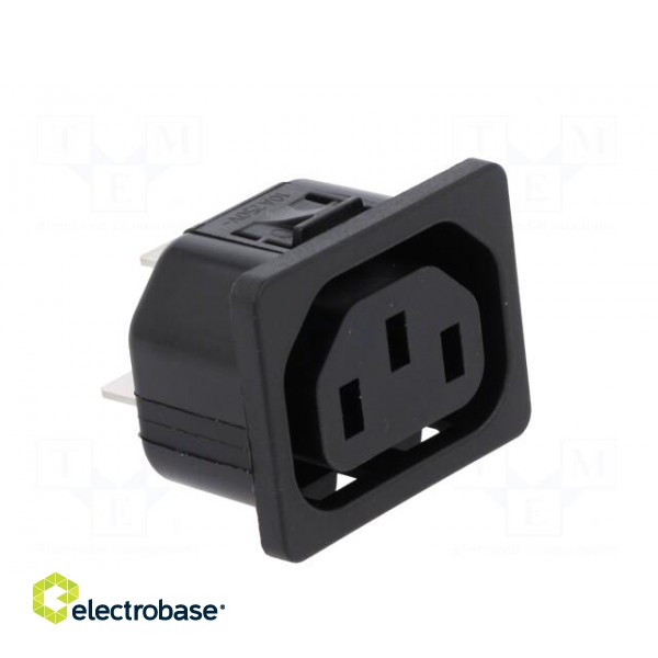 Connector: AC supply | socket | female | 10A | 250VAC | IEC 60320 paveikslėlis 8