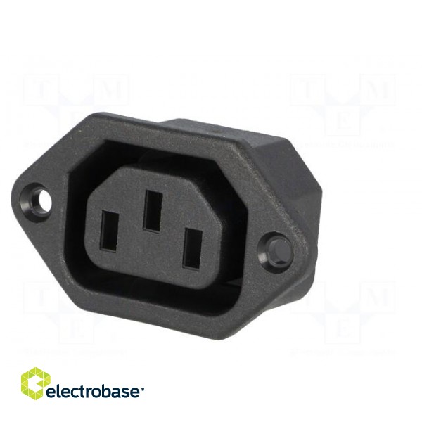 Connector: AC supply | socket | female | 10A | 250VAC | IEC 60320 paveikslėlis 2