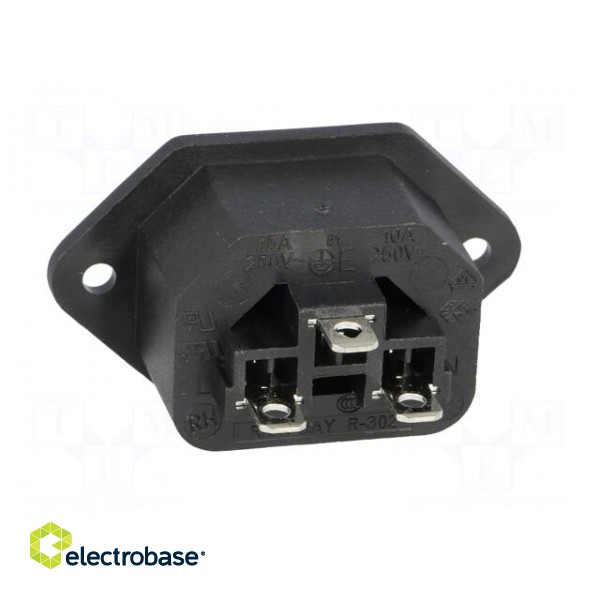 Connector: AC supply | socket | female | 10A | 250VAC | IEC 60320 image 5