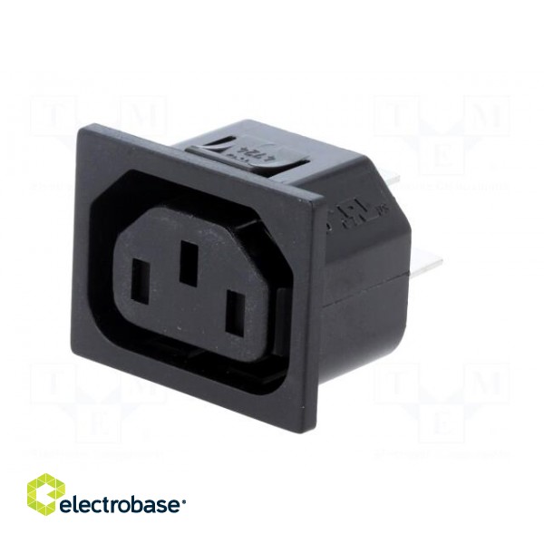 Connector: AC supply | socket | female | 10A | 250VAC | IEC 60320 paveikslėlis 6