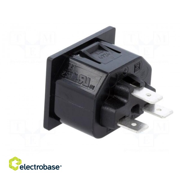 Connector: AC supply | socket | female | 10A | 250VAC | IEC 60320 paveikslėlis 9