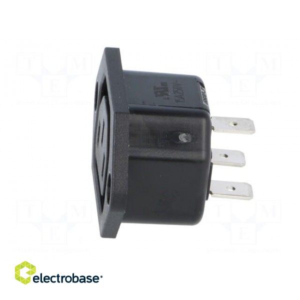 Connector: AC supply | socket | female | 10A | 250VAC | IEC 60320 paveikslėlis 3