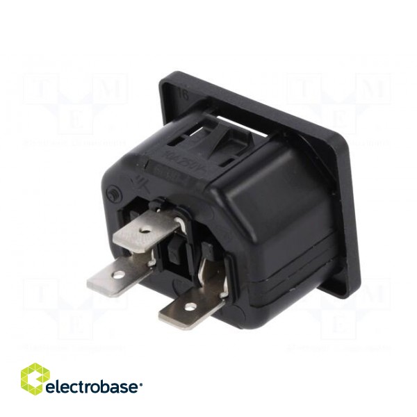 Connector: AC supply | socket | female | 10A | 250VAC | IEC 60320 paveikslėlis 6