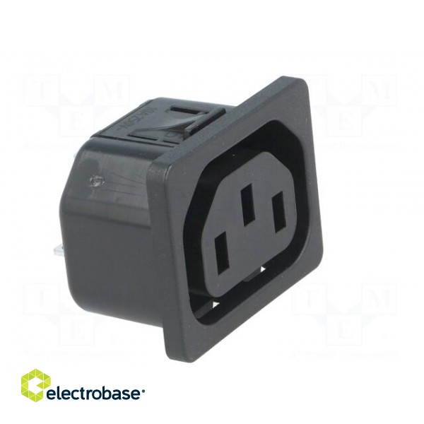 Connector: AC supply | socket | female | 10A | 250VAC | IEC 60320 | IP30 image 8