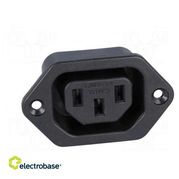 Connector: AC supply | socket | female | 10A | 250VAC | IEC 60320 image 9