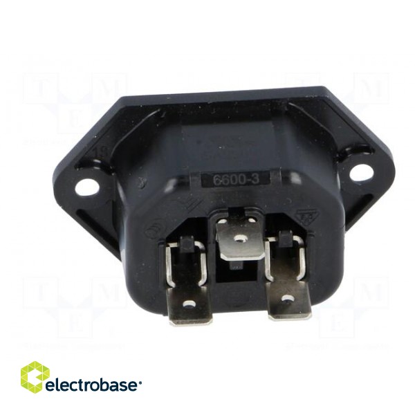 Connector: AC supply | socket | female | 10A | 250VAC | IEC 60320 paveikslėlis 5