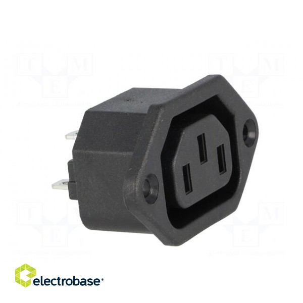 Connector: AC supply | socket | female | 10A | 250VAC | IEC 60320 paveikslėlis 8