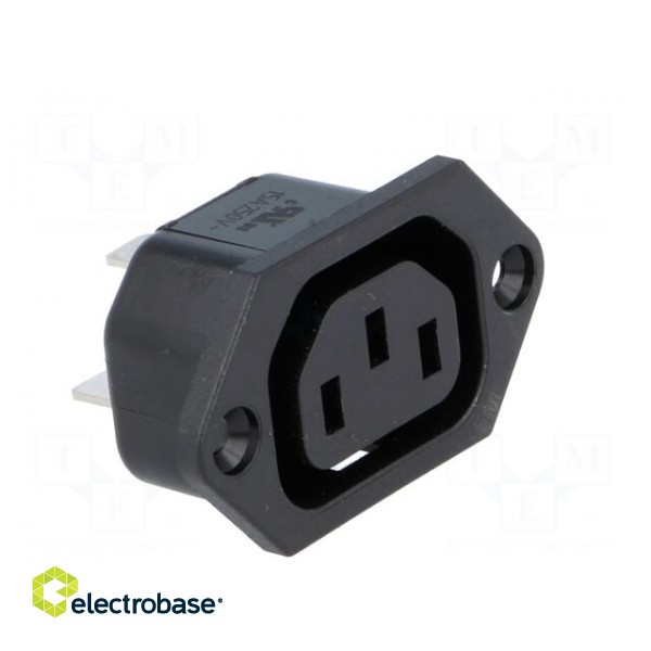 Connector: AC supply | socket | female | 10A | 250VAC | IEC 60320 paveikslėlis 8