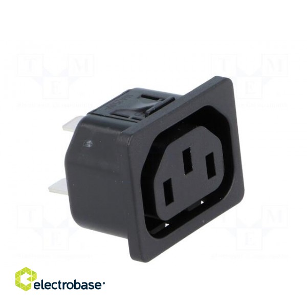 Connector: AC supply | socket | female | 10A | 250VAC | IEC 60320 | IP30 paveikslėlis 8