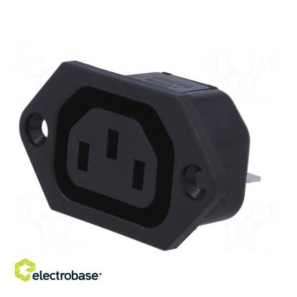 Connector: AC supply | socket | female | 10A | 250VAC | IEC 60320 | IP30 фото 2