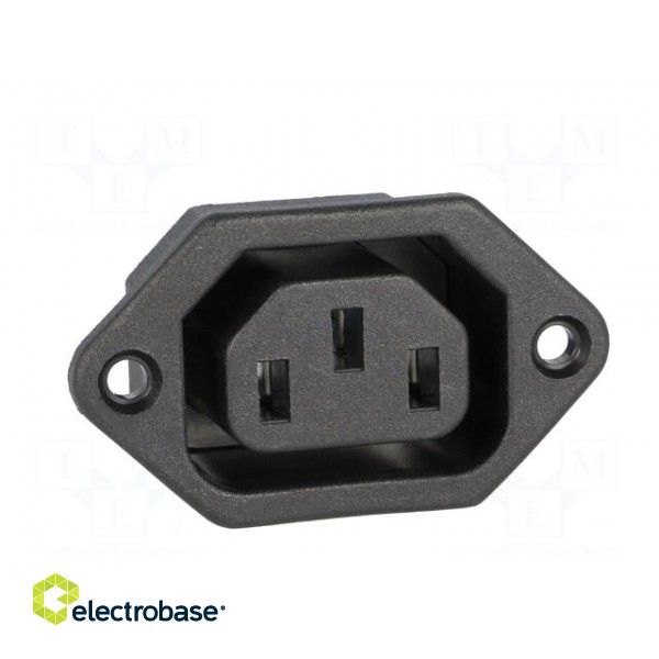 Connector: AC supply | socket | female | 10A | 250VAC | IEC 60320 image 9