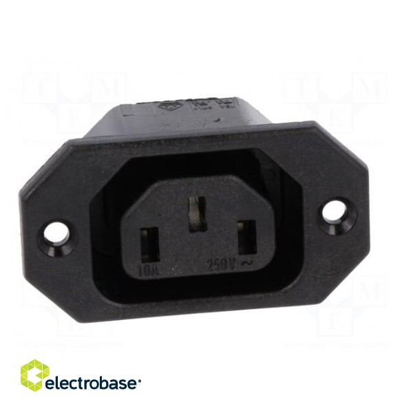 Connector: AC supply | socket | female | 10A | 250VAC | IEC 60320 paveikslėlis 9