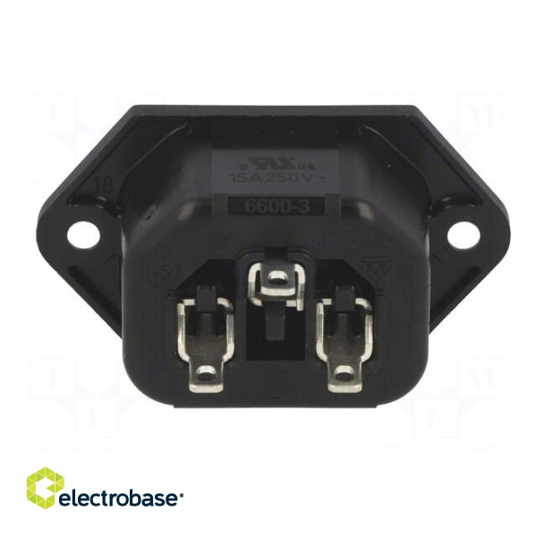 Connector: AC supply | socket | female | 10A | 250VAC | IEC 60320 paveikslėlis 5