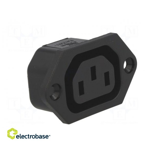 Connector: AC supply | socket | female | 10A | 250VAC | IEC 60320 paveikslėlis 8