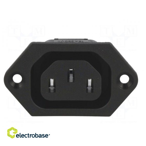 Connector: AC supply | socket | female | 10A | 250VAC | IEC 60320 paveikslėlis 9