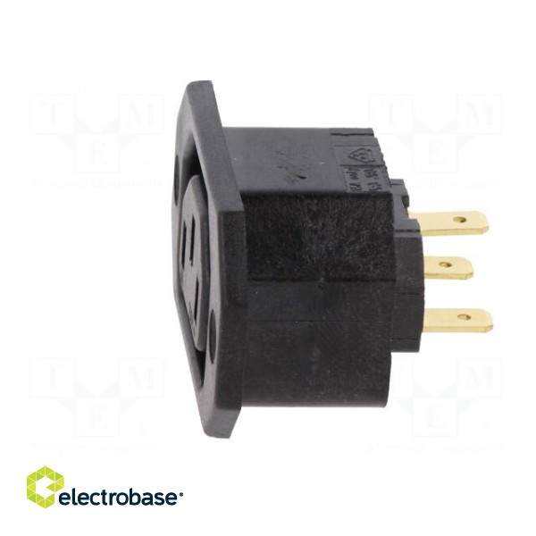 Connector: AC supply | socket | female | 10A | 250VAC | IEC 60320 paveikslėlis 3