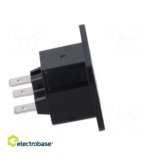 Connector: AC supply | socket | female | 10A | 250VAC | IEC 60320 | 40mm image 7