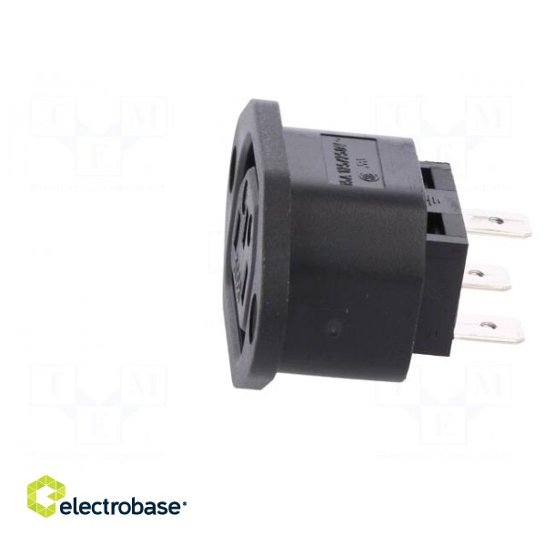 Connector: AC supply | socket | female | 10A | 250VAC | IEC 60320 | 40mm image 3